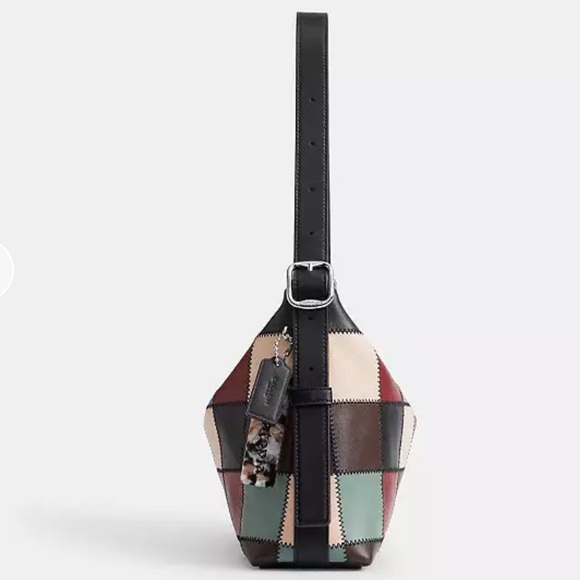 NWT Coactopia Alter/Ego Slouchy Shoulder Bag In Checkerboard Upcrafted Leather - Picture 5 of 7